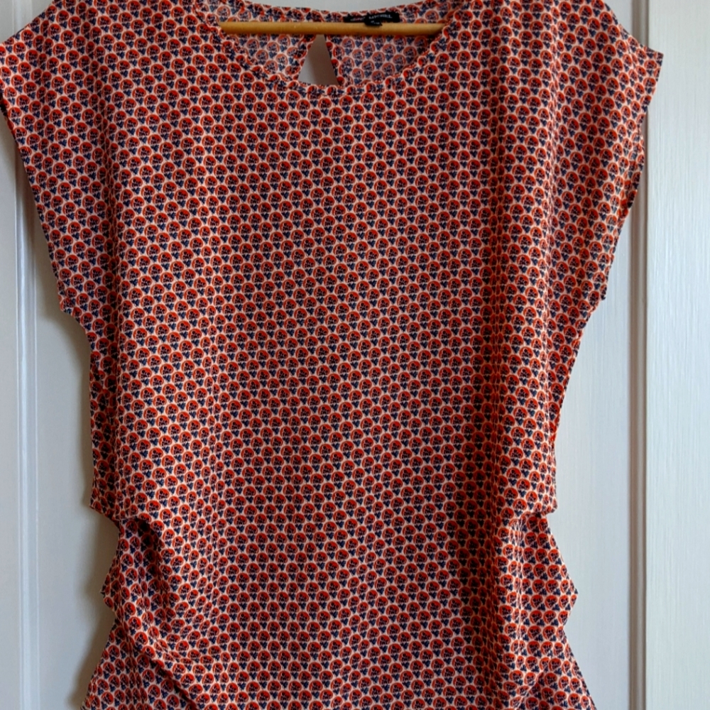 Michel top cute orange EUC
